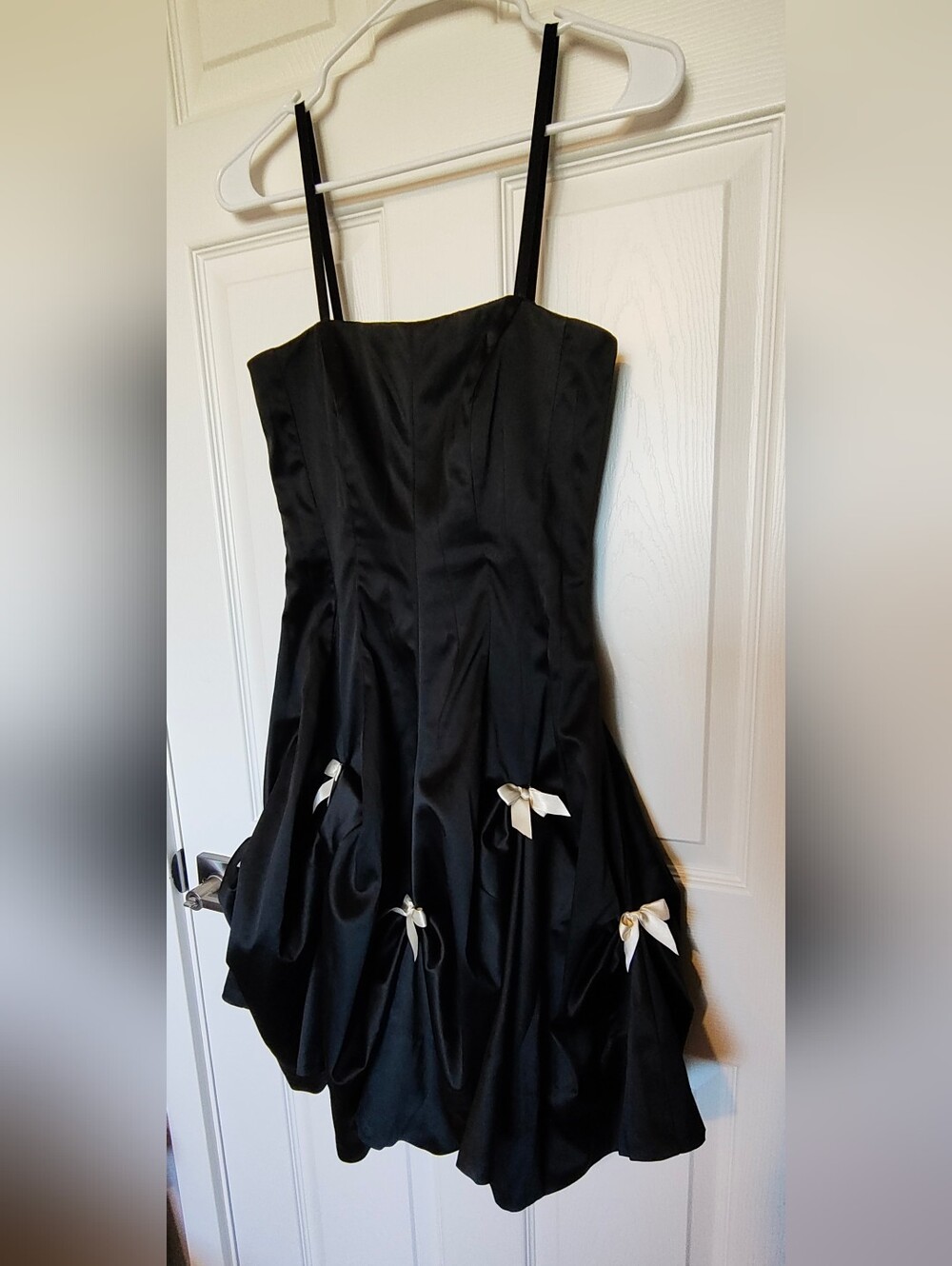 Y2K Black Dress with Cream Bows